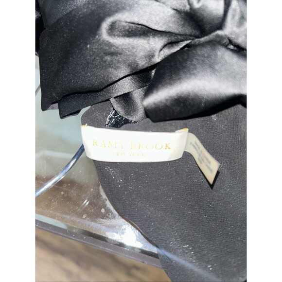 Women’s Ramy Brook Ellin Shimmery Velvet Black Halter Neck Mini Dress - Petite - Picture 8 of 8